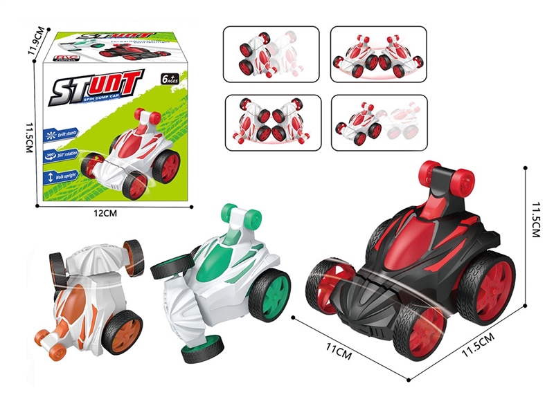 R/C STUNT CAR W/LIGHT & 360°R0TATE(NOT INCLUDED BATTERY）,6 COLOURS - HP1261389