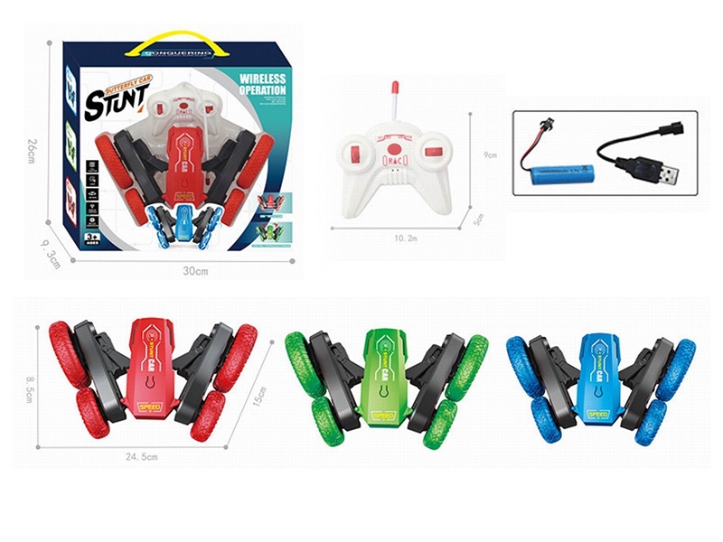 R/C STUNT CAR W/LIGHT & MUSIC & ROTATING FLOWERING,3 COLOURS - HP1261409