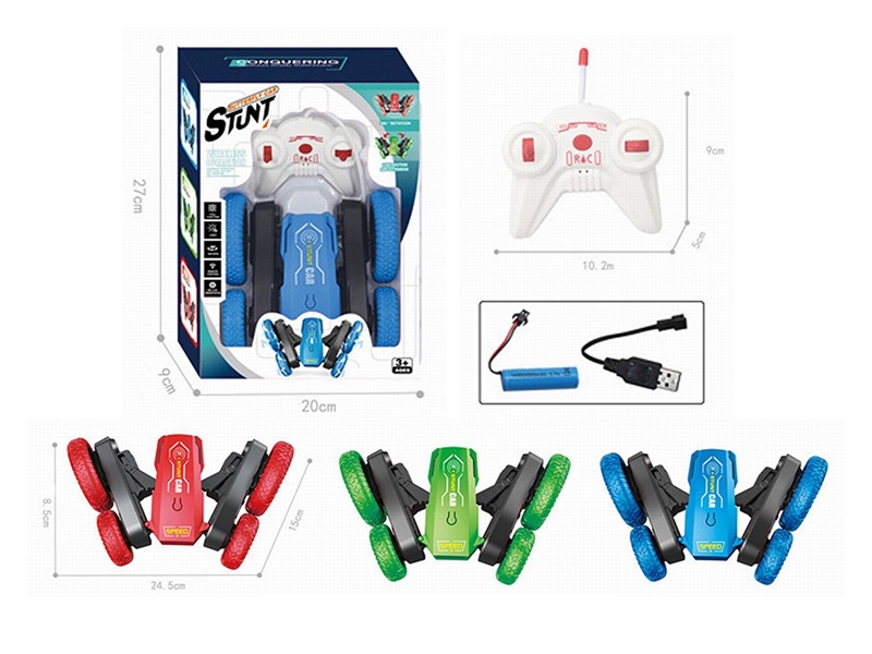 R/C STUNT CAR W/LIGHT & MUSIC & ROTATING FLOWERING,3 COLOURS - HP1261411