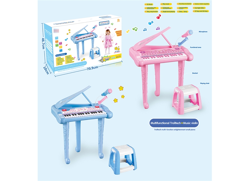 ELECTRONIC ORGAN W/LIGHT & MUSIC，2COLOURS(NOT INCLUDE BATTERY) - HP1261477