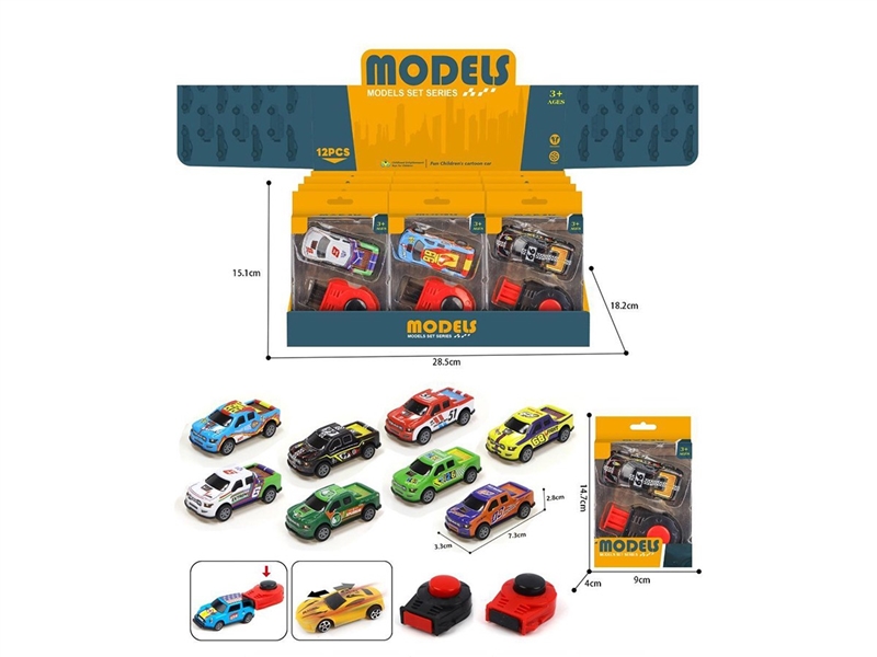 1:64 PULL BACK DIE-CAST CAR W/CATAPULT 12PCS/DISPLAY BOX - HP1261595