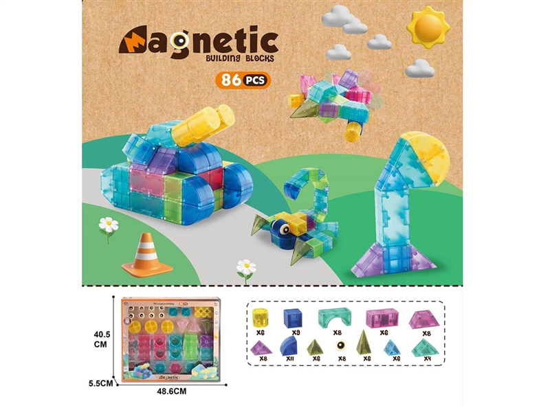 MAGNETIC BUILDING TILES 86PCS - HP1261671