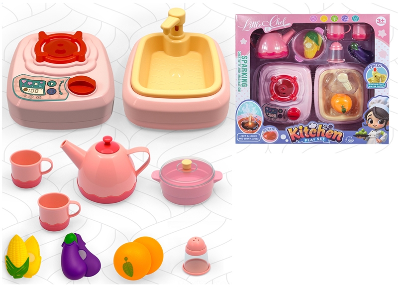 KITCHEN SET W/LIGHT & MUSIC & SPRAY & WATER - HP1263252