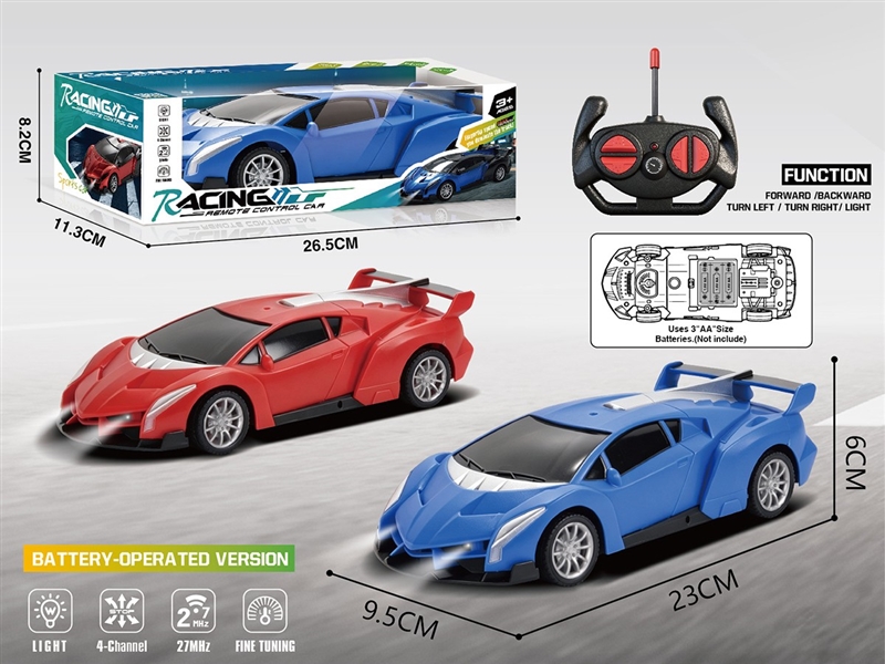 1:18 4-CHANNEL R/C CAR,2COLORS(NOT INCLUDED BATTERY) - HP1263409