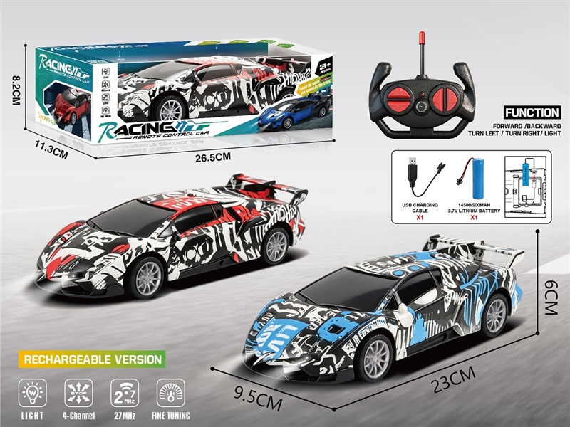 1:18 4-CHANNEL R/C CAR,2COLORS(INCLUDED BATTERY) - HP1263414