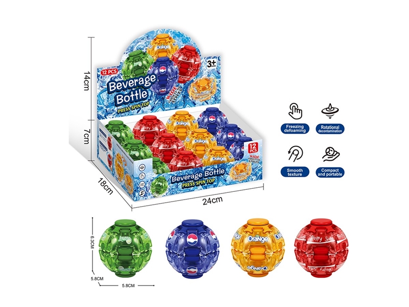 FINGER SPINNER 12PCS/DISLPAY BOX,4COLORS - HP1263571