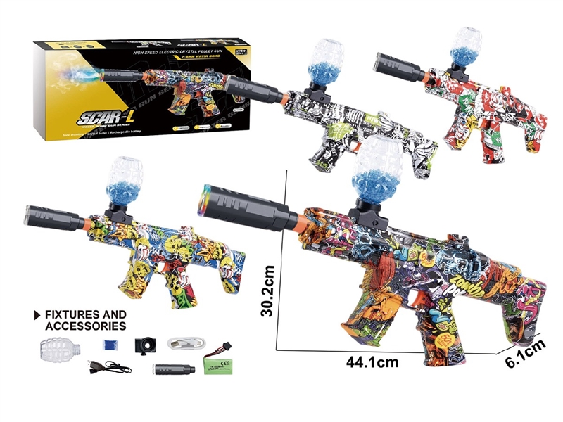 B/O WATER GUN,4COLORS W/SPRAY(INCLUDE BATTERY) - HP1263663