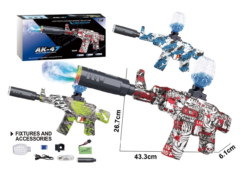 B/O WATER GUN,3COLORS W/SPRAY(INCLUDE BATTERY) - HP1263665