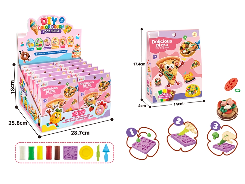 PLAY DOUGH SET,12PCS/DISPLAY BOX - HP1263783