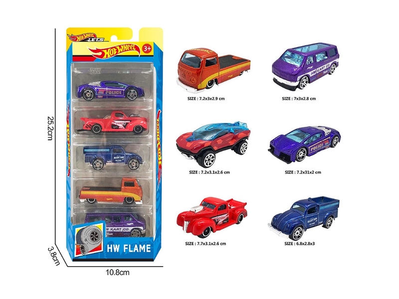 1:64 FREE WAY DIE-CAST CAR ,6ASST，5PCS - HP1264046