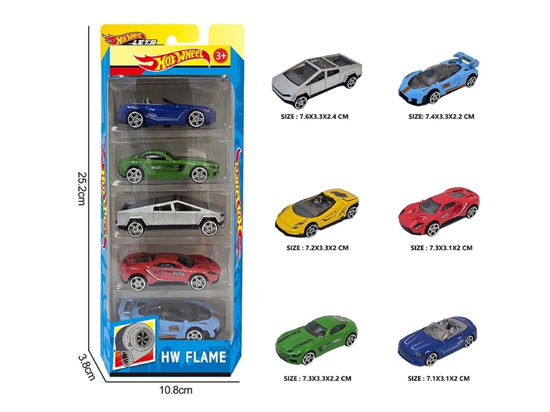 1:64 FREE WAY DIE-CAST CAR ,6ASST，5PCS - HP1264052