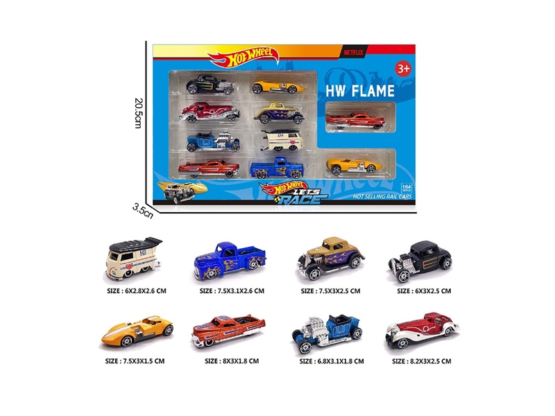 1:64 FREE WAY DIE-CAST CAR ,8ASST，10PCS - HP1264073