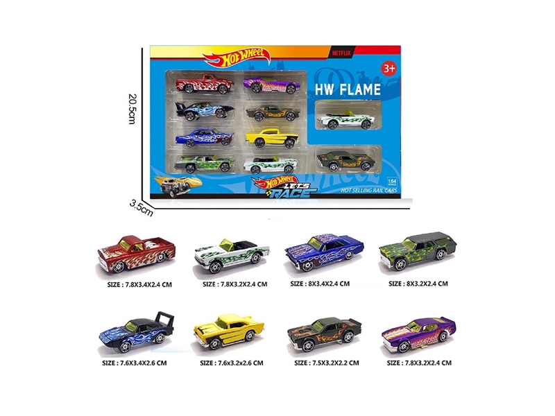 1:64 FREE WAY DIE-CAST CAR ,8ASST，10PCS - HP1264074