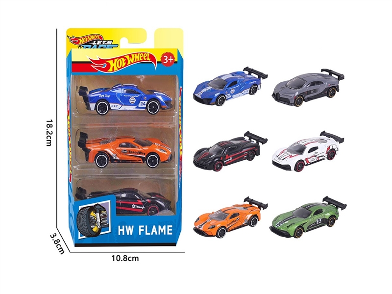 1:64 FREE WAY DIE-CAST CAR ,6ASST，3PCS - HP1264129