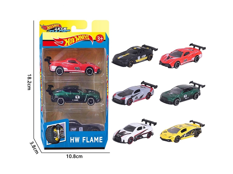 1:64 FREE WAY DIE-CAST CAR ,6ASST，3PCS - HP1264130