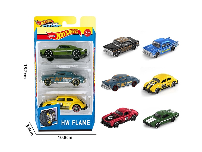 1:64 FREE WAY DIE-CAST CAR ,6ASST，3PCS - HP1264131