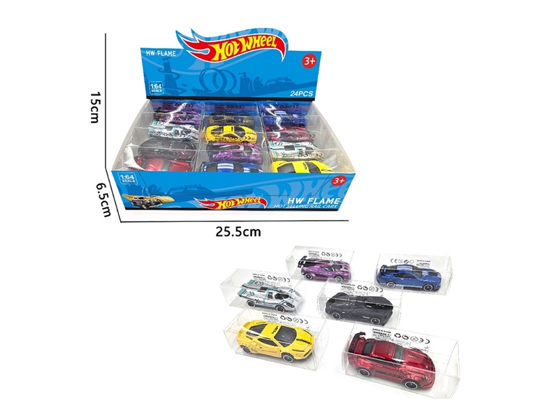 1:64 FREE WAY DIE-CAST CAR 24PCS/DISPLAY BOX SIZE,6ASST - HP1264152