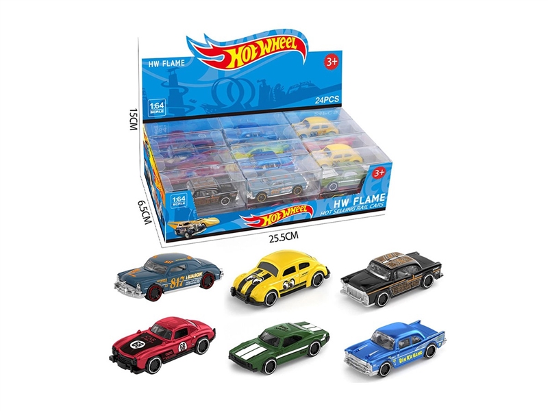 1:64 FREE WAY DIE-CAST CAR 24PCS/DISPLAY BOX SIZE,6ASST - HP1264156