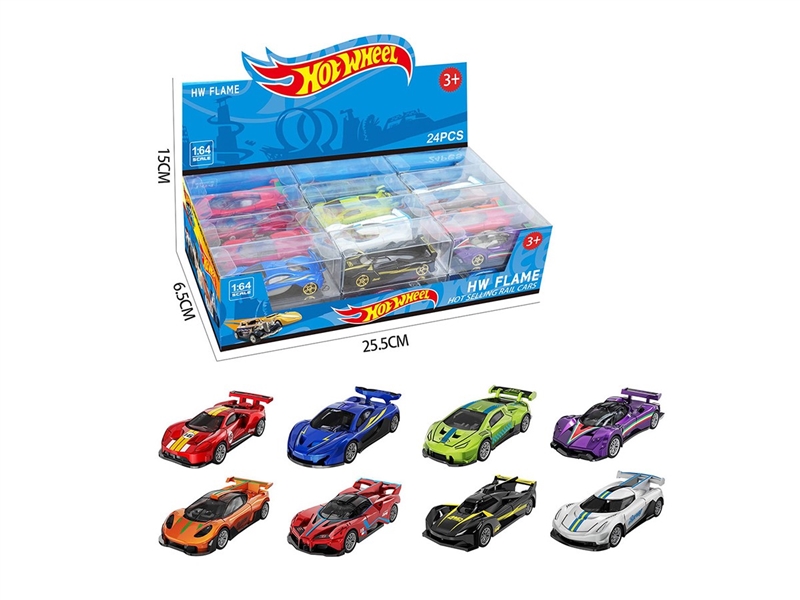 1:64 FREE WAY DIE-CAST CAR 24PCS/DISPLAY BOX SIZE,8ASST - HP1264158