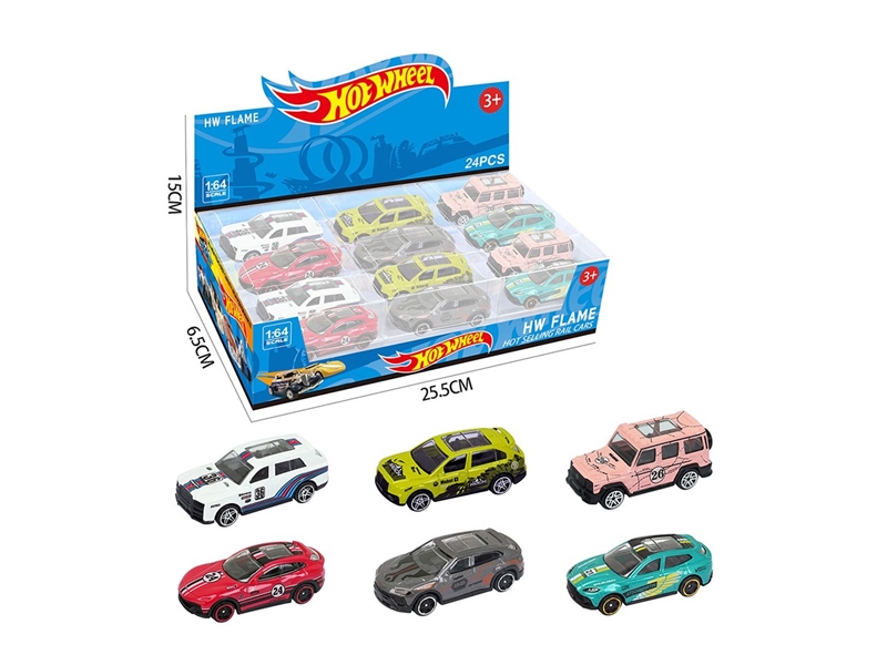 1:64 FREE WAY DIE-CAST CAR 24PCS/DISPLAY BOX SIZE,6ASST - HP1264162