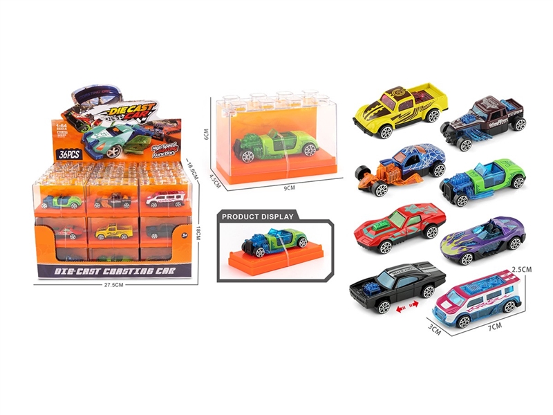 1:64 FREE WAY DIE-CAST CAR,8ASST 36PCS/DISPLAY BOX - HP1264260
