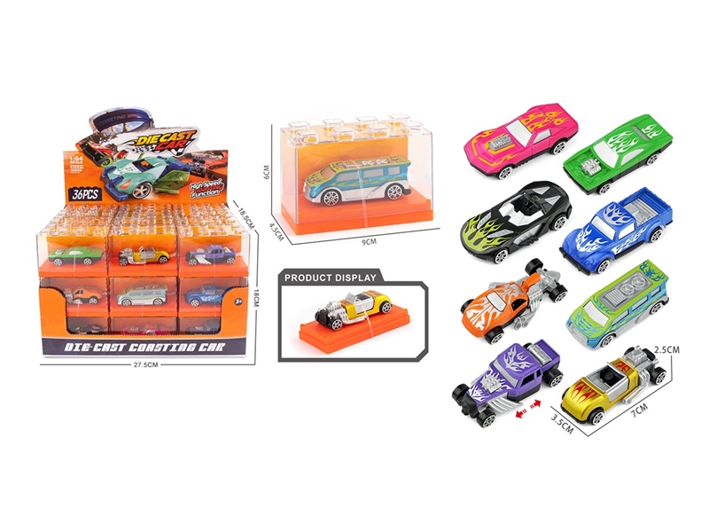 1:64 FREE WAY DIE-CAST CAR,8ASST 36PCS/DISPLAY BOX - HP1264262