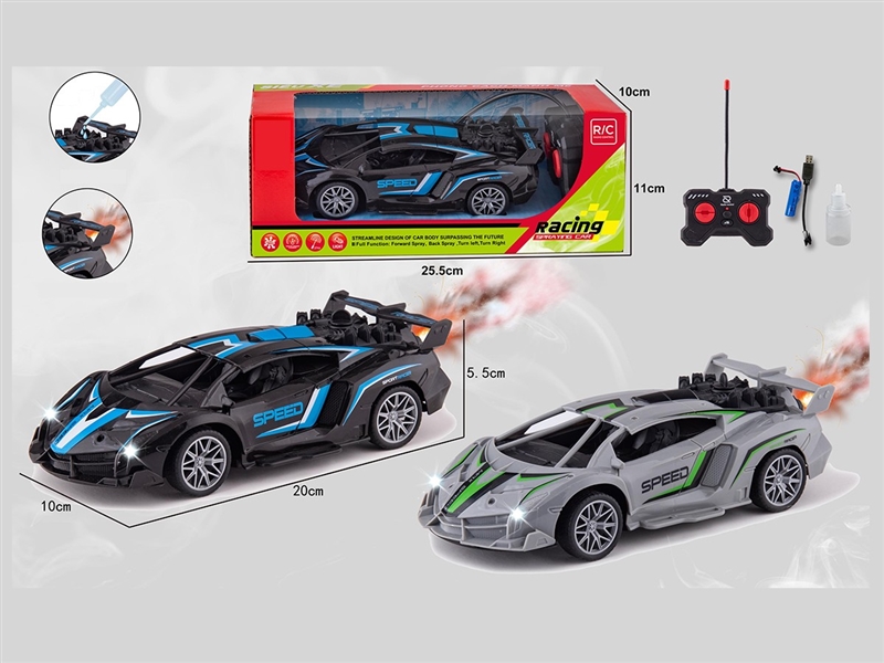 4-CHANNEL R/C CAR W/LIGHT & SPRAY,2COLORS(INCLUDED BATTERY) - HP1264542