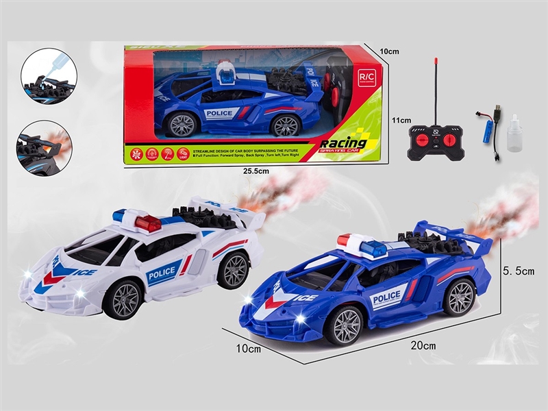 4-CHANNEL R/C CAR W/LIGHT & SPRAY,2COLORS(INCLUDED BATTERY) - HP1264544