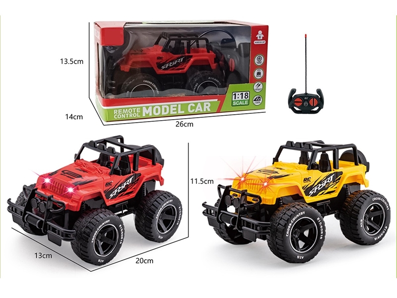 4-CHANNEL R/C CAR W/LIGHT,2COLORS(NOT INCLUDED BATTERY) - HP1264549