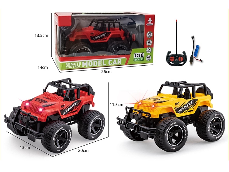 1:20 4-CHANNEL R/C CAR W/LIGHT,2COLORS(INCLUDED BATTERY) - HP1264550