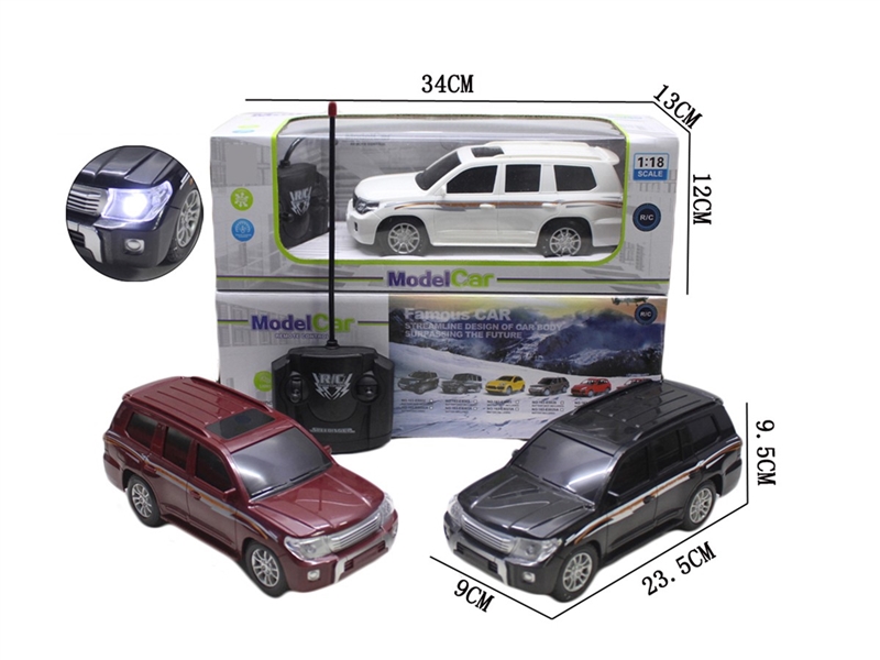 1:18 4-CHANNLE R/C CAR W/LIGHT,3COLORS(NOT INCLUDED BATTERY) - HP1264606