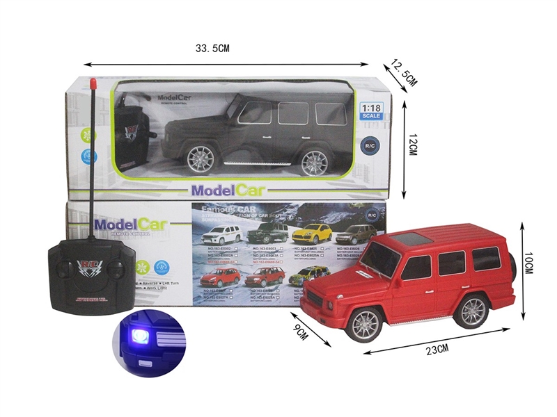 1:22 4-CHANNLE R/C CAR W/LIGHT,3COLORS(NOT INCLUDED BATTERY) - HP1264608