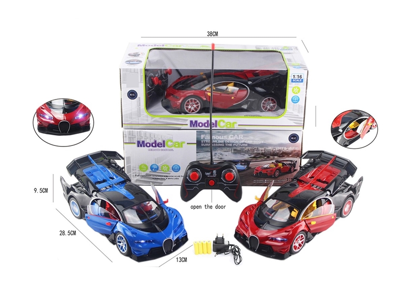 1:16 5-CHANNEL R/C CAR W/LIGHT & CAN OPEN THE DOOR,2COLORS(INCLUDED BATTERY) - HP1264611