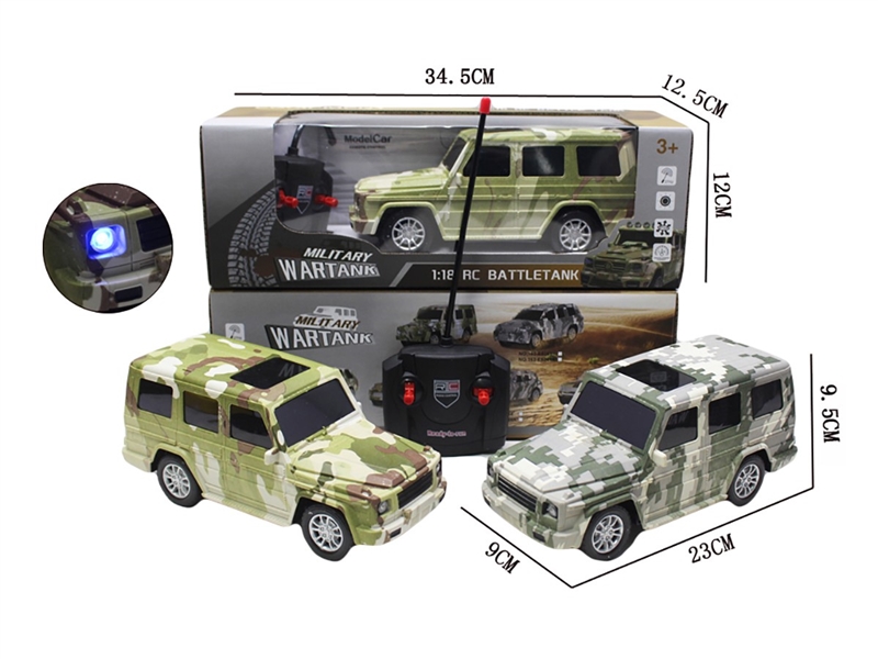 1:18 4-CHANNLE R/C CAR W/LIGHT,2COLORS(NOT INCLUDED BATTERY) - HP1264622