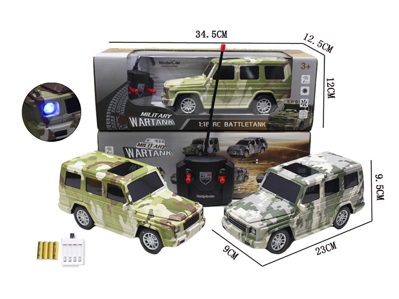 1:18 4-CHANNLE R/C CAR W/LIGHT,2COLORS(INCLUDED BATTERY) - HP1264623