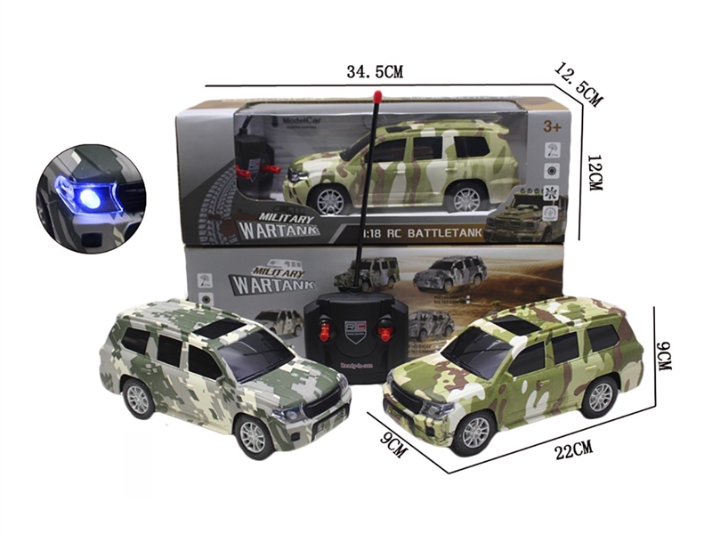 1:18 4-CHANNLE R/C CAR W/LIGHT,2COLORS(NOT INCLUDED BATTERY) - HP1264624