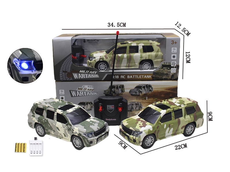 1:18 4-CHANNLE R/C CAR W/LIGHT,2COLORS(INCLUDED BATTERY) - HP1264625