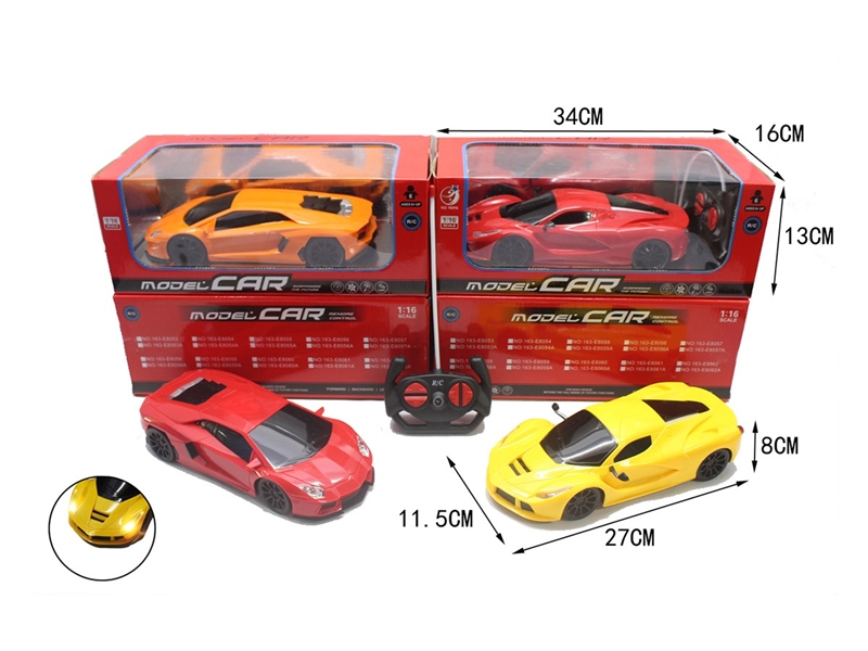 1:16 4-CHANNLE R/C CAR W/LIGHT 2ASST(NOT INCLUDED BATTERY) - HP1264641