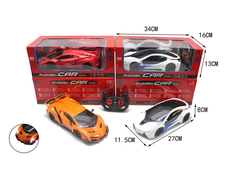 1:16 4-CHANNLE R/C CAR W/LIGHT 2ASST(NOT INCLUDED BATTERY) - HP1264643