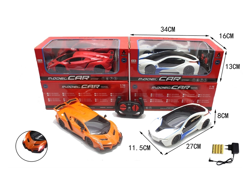 1:16 4-CHANNLE R/C CAR W/LIGHT 2ASST(INCLUDED BATTERY) - HP1264644