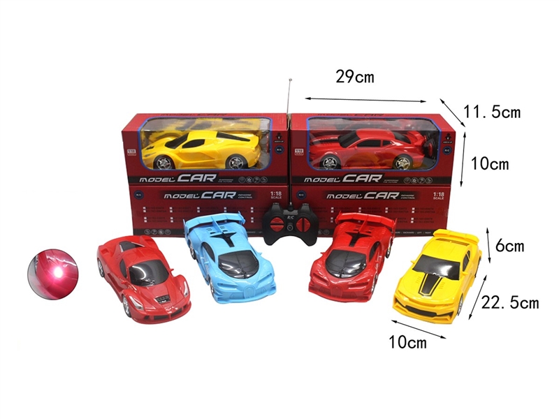 1:18 4-CHANNLE R/C CAR W/LIGHT(NOT INCLUDED BATTERY) - HP1264653
