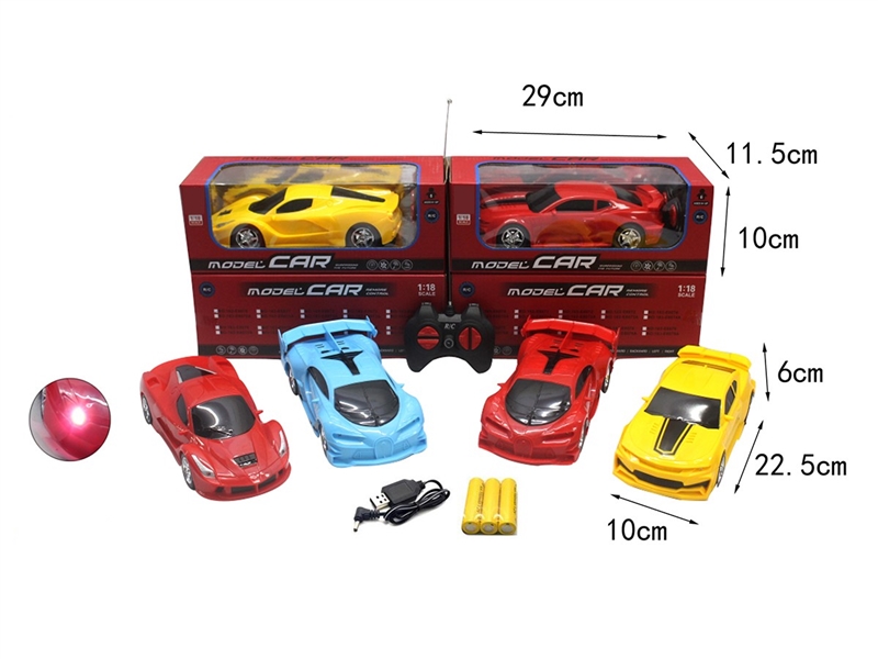 1:18 4-CHANNLE R/C CAR W/LIGHT(INCLUDED BATTERY) - HP1264654