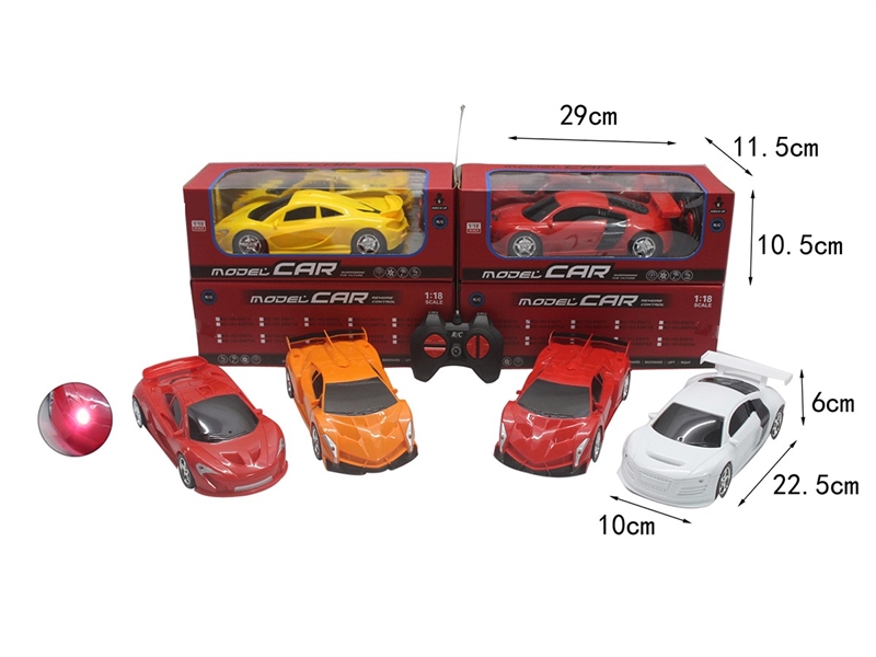 1:18 4-CHANNLE R/C CAR W/LIGHT(NOT INCLUDED BATTERY) - HP1264655