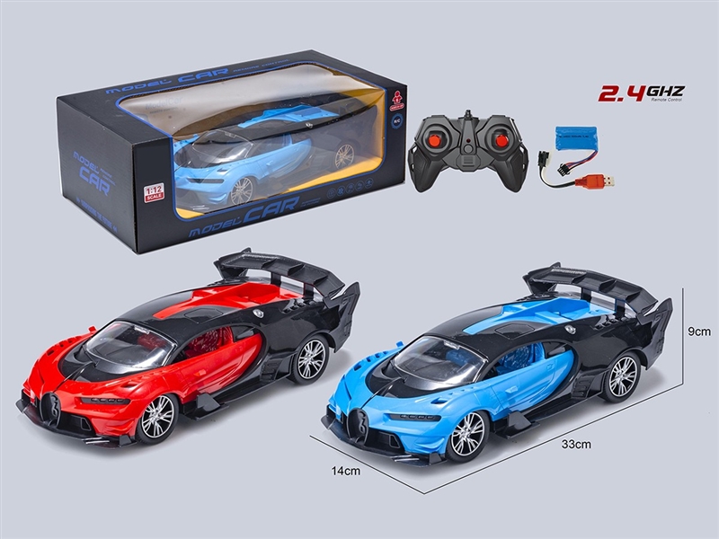 1:12 2.4G 4-CHANNEL R/C CAR W/LIGHT,2COLORS(INCLUDED BATTERY) - HP1264673