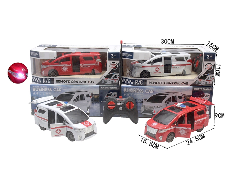 4-CHANNEL R/C AMBULANCE TRUCK W/LIGHT & CAN OPEN THE DOOR,2COLORS(NOT INCLUDED BATTERY) - HP1264675
