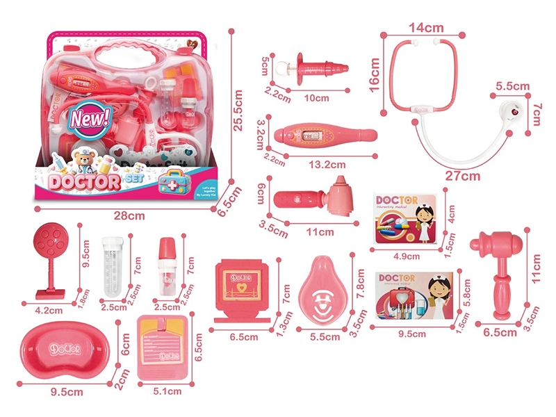 DOCTOR SET W/LIGHT & SOUND 14PCS(INCLUDED BATTERY) - HP1265111