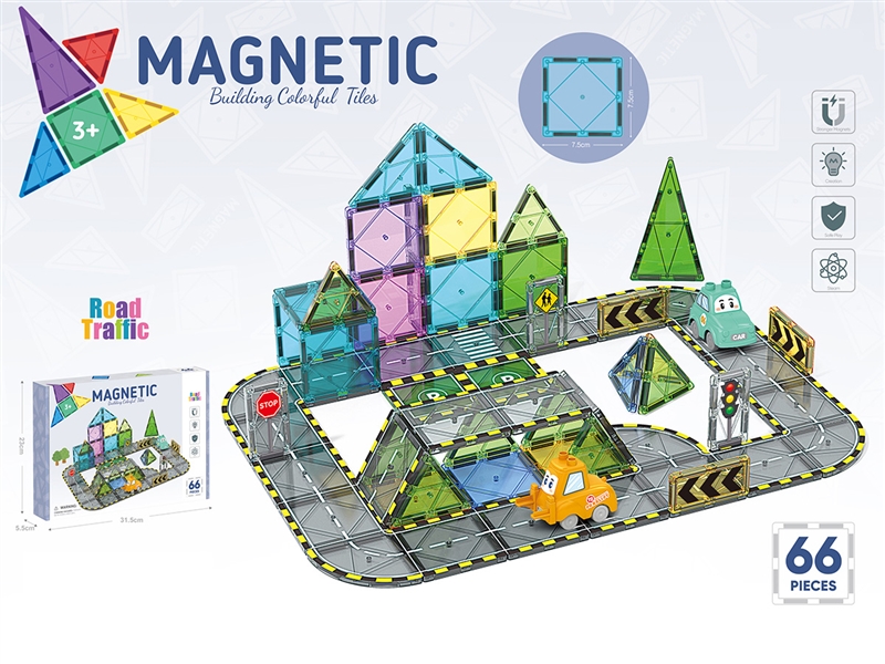 MAGNETIC BUILDING TILES 66PCS - HP1265223