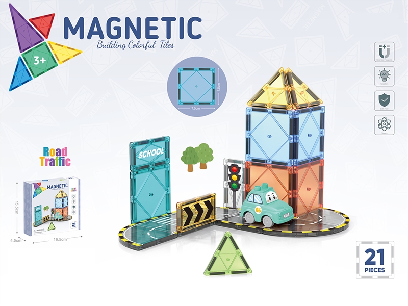 MAGNETIC BUILDING TILES 21PCS - HP1265226