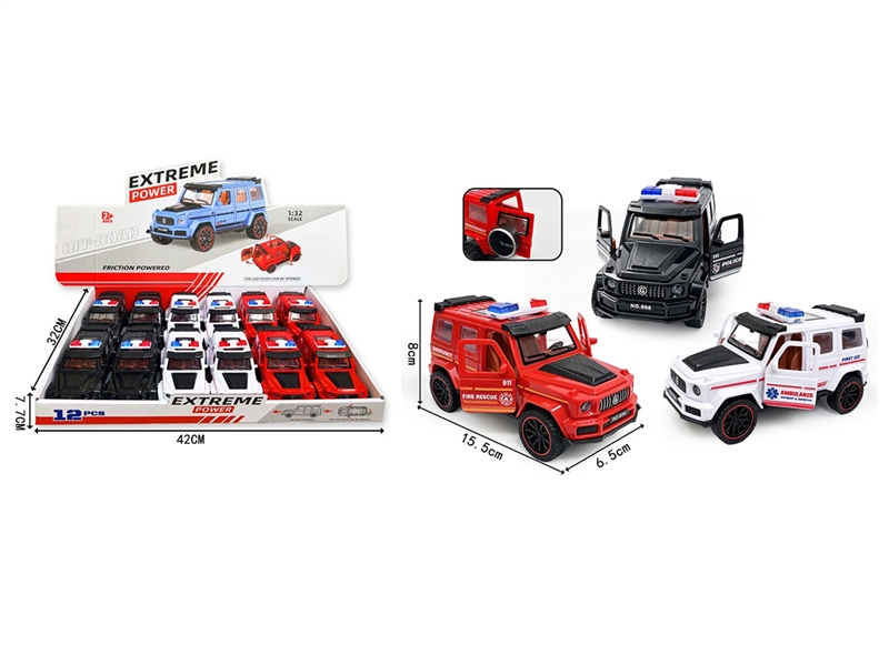 惯性开门车，12只/展示盒，3色混装 - HP1265326