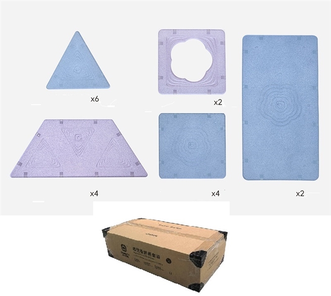 18-PCS MAGNETIC BUILDING BOARD SET (BLUE/PURPLE) - HP1266123